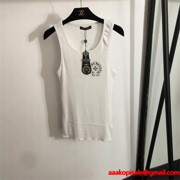 2025秋冬 上質コットン タンクトップ クロムハーツ コピー ミニマル 洗練 CHROME HEARTS