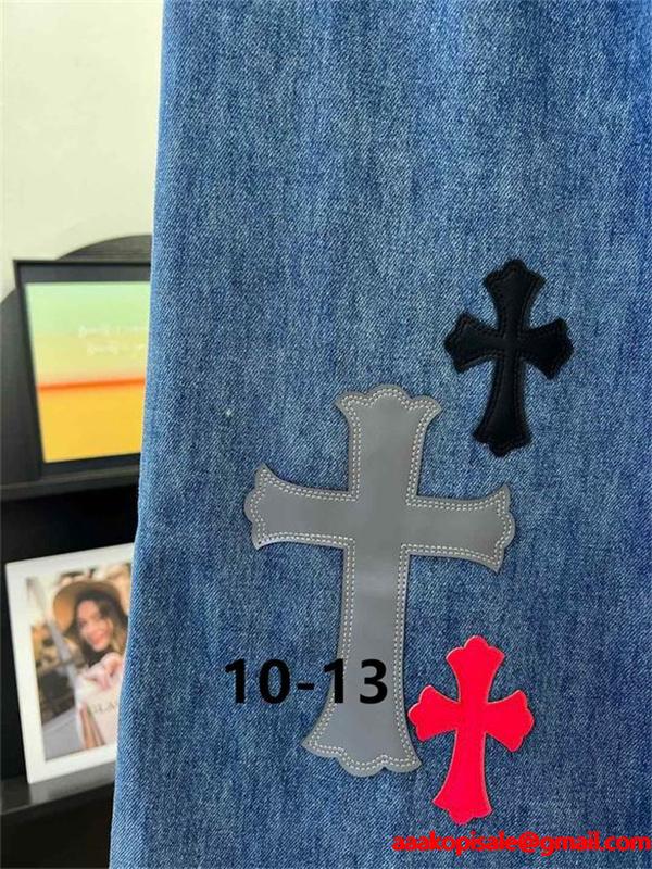 クロムハーツ コピー 2025秋冬 遊び心 高級感 CHROME HEARTS デニム 大人 カジュアル デニムパンツ