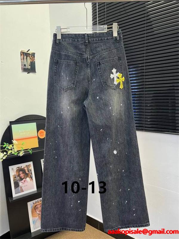 新作 グレーブラック 上質 クロムハーツ コピー ウォッシュ デザインデニム 抜群 CHROME HEARTS