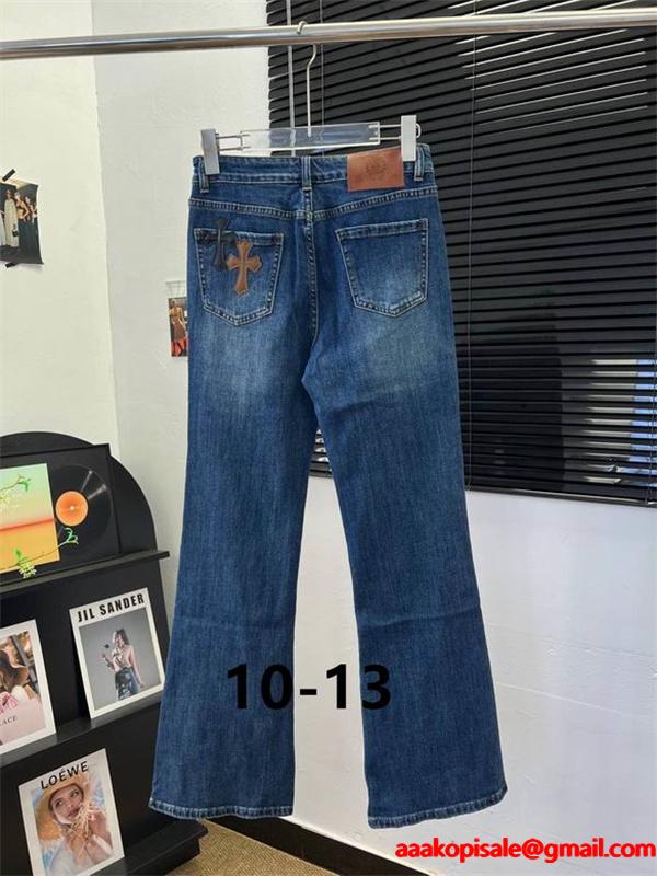 クロムハーツ コピー 2025秋冬 定番ブルー 上質 ポイント シンプル デニムパンツ CHROME HEARTS