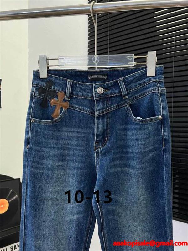 クロムハーツ コピー 2025秋冬 定番ブルー 上質 ポイント シンプル デニムパンツ CHROME HEARTS