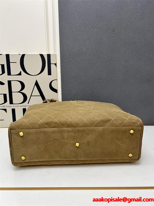 2025秋冬 CHANEL シャネル コピー トレンド 上品 ブラック スエード 通勤 人気 大容量 ハンドバッグ