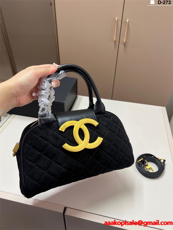 CHANEL シャネル 偽物 2025秋冬 クラシック モード ブラック 人気 エレガント ハンドバッグ