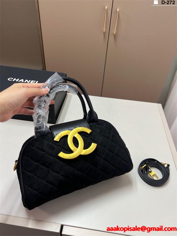 CHANEL シャネル 偽物 2025秋冬 クラシック モード ブラック 人気 エレガント ハンドバッグ