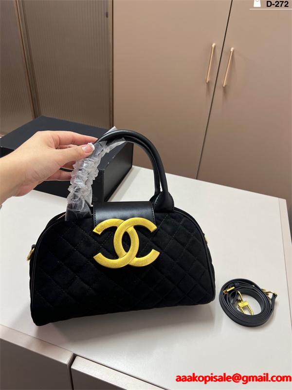 CHANEL シャネル 偽物 2025秋冬 クラシック モード ブラック 人気 エレガント ハンドバッグ