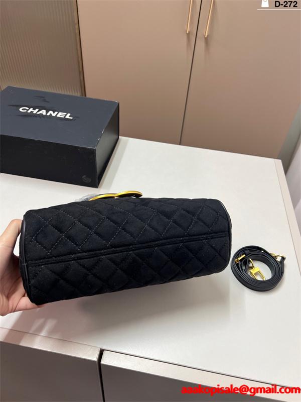 CHANEL シャネル 偽物 2025秋冬 クラシック モード ブラック 人気 エレガント ハンドバッグ