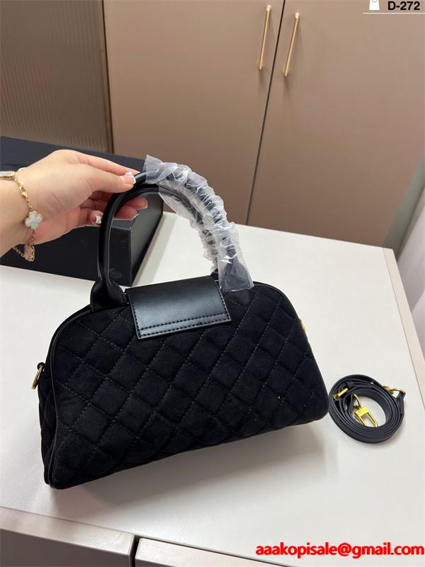 CHANEL シャネル 偽物 2025秋冬 クラシック モード ブラック 人気 エレガント ハンドバッグ