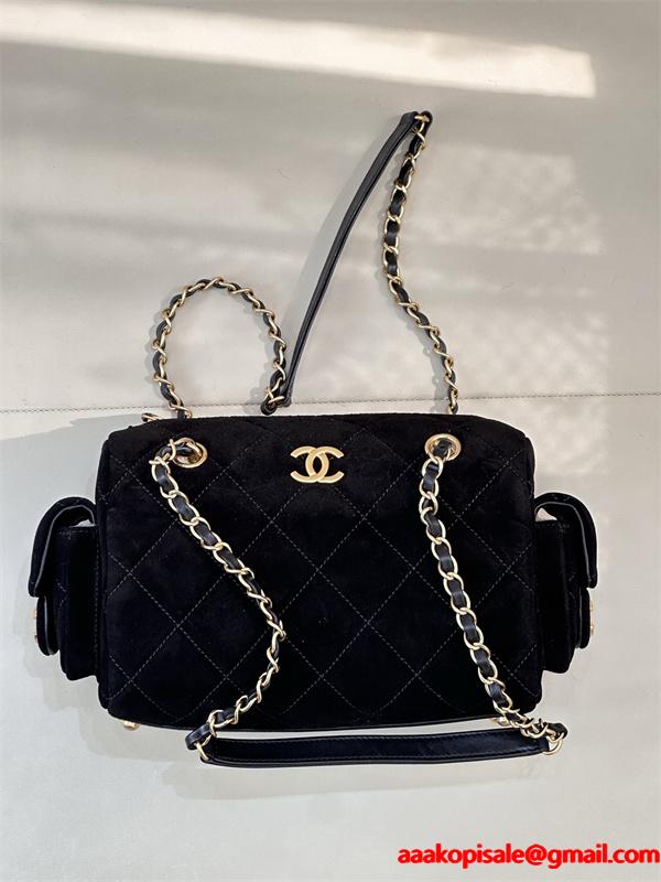 大人エレガント ブラウン スエード 高級感 CHANEL シャネル スーパーコピー ショルダーバッグ