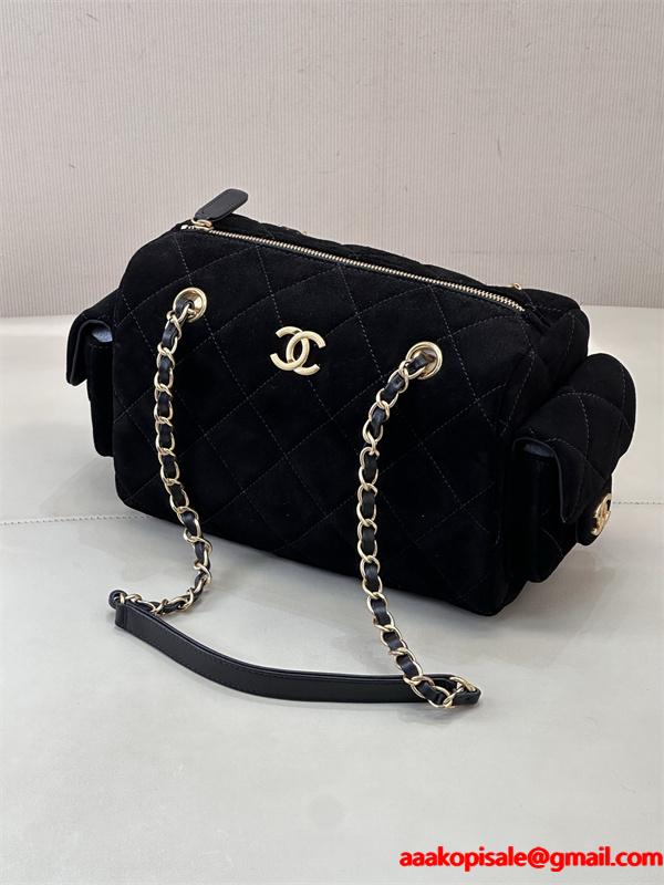 大人エレガント ブラウン スエード 高級感 CHANEL シャネル スーパーコピー ショルダーバッグ