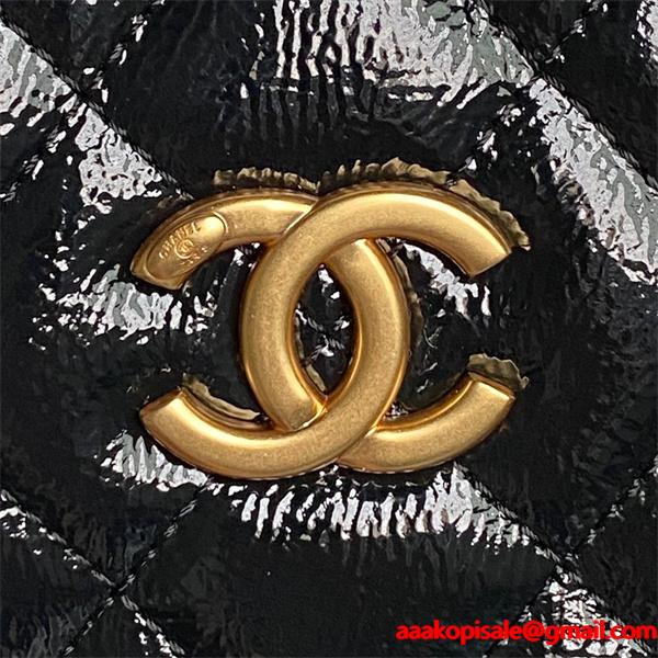 CHANEL シャネル コピー 2025秋冬 新作 リッチ艶 ブラック 高見え 大人モード ボストンバッグ