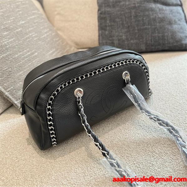 2025秋冬 シーズン限定 ブラック CHANEL シャネル 偽物 人気必須 ショルダーバッグ