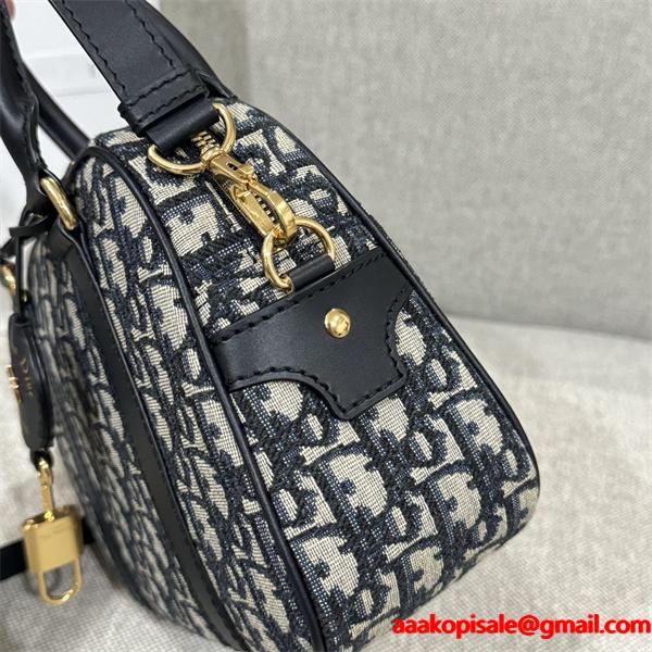 2025秋冬 ブルーグレー 人気急増 上質 収納便利 ミニボストンバッグ Dior ディオール 偽物