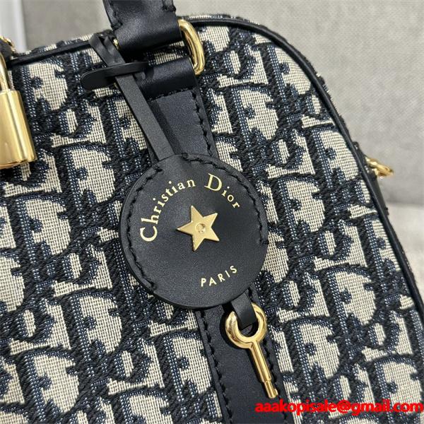 2025秋冬 ブルーグレー 人気急増 上質 収納便利 ミニボストンバッグ Dior ディオール 偽物