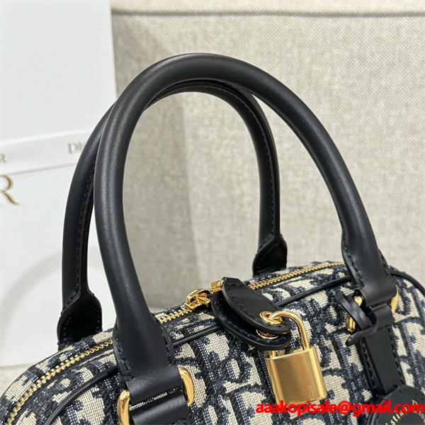 2025秋冬 ブルーグレー 人気急増 上質 収納便利 ミニボストンバッグ Dior ディオール 偽物