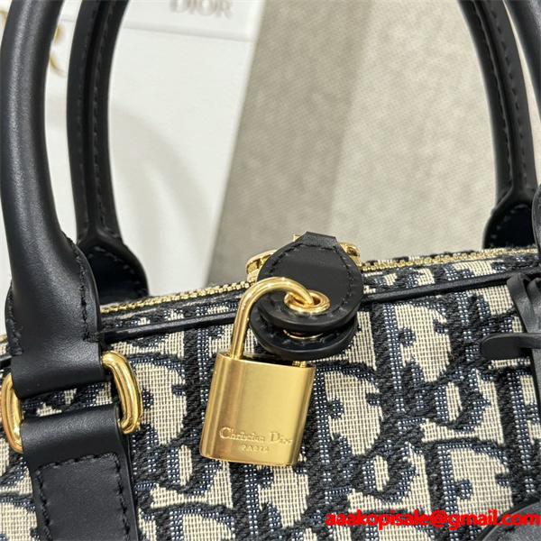 2025秋冬 ブルーグレー 人気急増 上質 収納便利 ミニボストンバッグ Dior ディオール 偽物