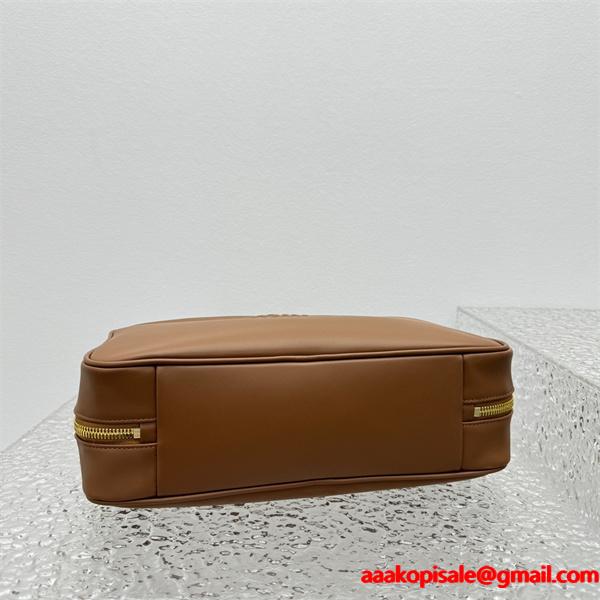 温もりキャメル 新作注目 シンプル上質 しっとりレザー ボックスバッグ MIUMIU ミュウミュウ コピー