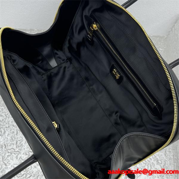 MIUMIU ミュウミュウ 偽物 ネイビー トレンドリッチ 人気上昇 大容量レザーボックスバッグ 