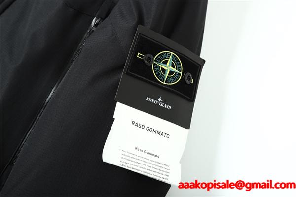 ブラック タフ素材 高機能 防水仕上げ STONE ISLAND ストーンアイランド コピー  ダウンジャケット 