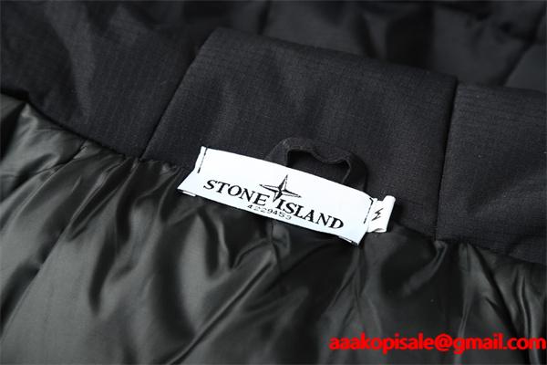 ブラック タフ素材 高機能 防水仕上げ STONE ISLAND ストーンアイランド コピー  ダウンジャケット 