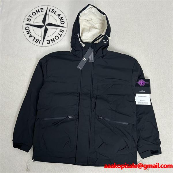 STONE ISLAND ストーンアイランド 偽物 2025秋冬 定番 ブラック 人気注目 保温力抜群 ダウンジャケット