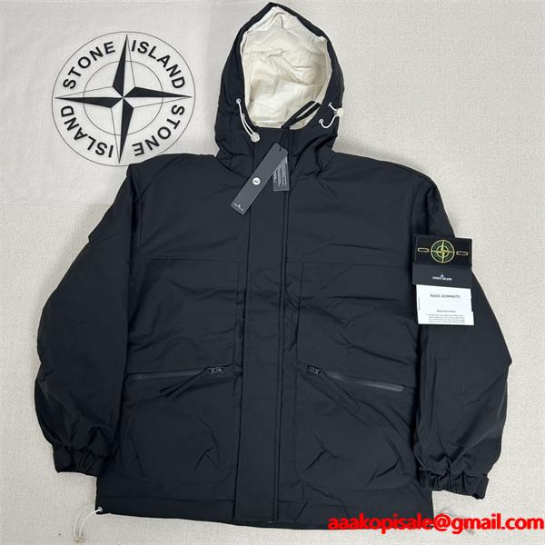 STONE ISLAND ストーンアイランド 偽物 2025秋冬 定番 ブラック 人気注目 保温力抜群 ダウンジャケット