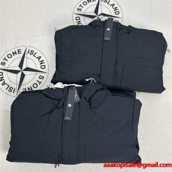 STONE ISLAND ストーンアイランド 偽物 2025秋冬 定番 ブラック 人気注目 保温力抜群 ダウンジャケット