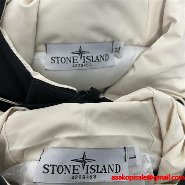 STONE ISLAND ストーンアイランド 偽物 2025秋冬 定番 ブラック 人気注目 保温力抜群 ダウンジャケット