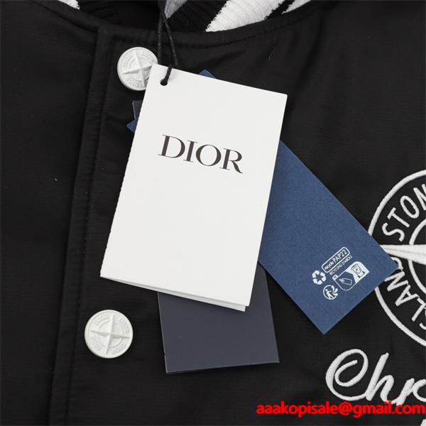 カジュアル ブラック 新作 高評価  暖か裏地 DIOR*STONE ISLAND ストーンアイランド コピー  ジャケット