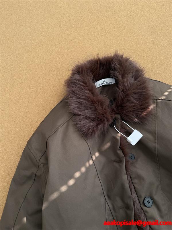 STONE ISLAND ストーンアイランド コピー  2025秋冬 ブラック 人気 ふんわり裏起毛 ジュアル ダウンジャケット