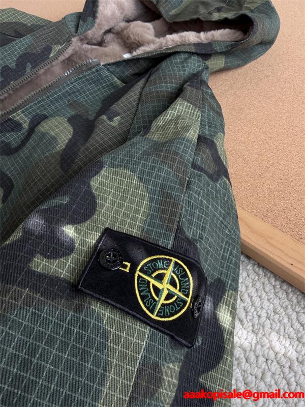 2025秋冬 ミリタリーカモ 新作話題 ソフト裏地  STONE ISLAND ストーンアイランド コピー  ダウンジャケット