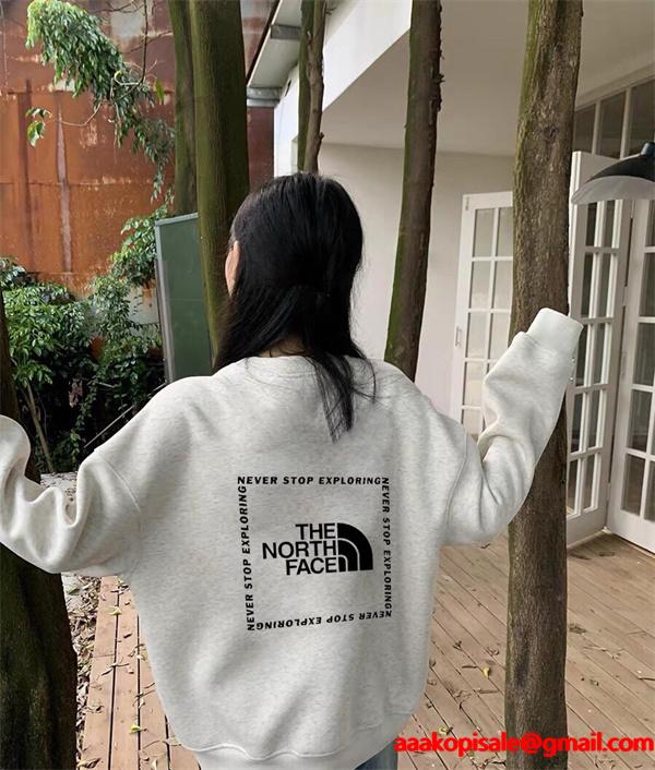 THE NORTH FACE ザノースフェイス コピー ナイトブラック 人気注目 背面ビッグロゴ カジュアル パーカー