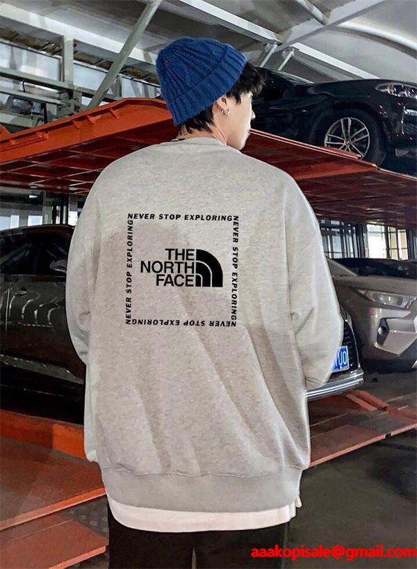THE NORTH FACE ザノースフェイス コピー ナイトブラック 人気注目 背面ビッグロゴ カジュアル パーカー