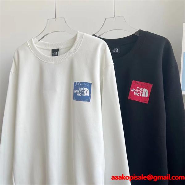 THE NORTH FACE ザノースフェイス 偽物 秋冬 ホワイト/ブラック 人気急上昇 カラーパッチ おしゃれス パーカー