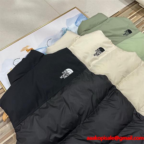 THE NORTH FACE ザノースフェイス コピー 秋冬 ブラック/グリーン/クリーム 人気必須 軽暖 ダウンベスト