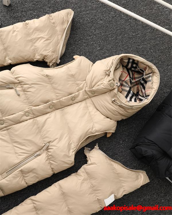 2025秋冬 ブラック／カーキ 検索急増 立体暖か BURBERRY バーバリー コピー ダウンジャケット