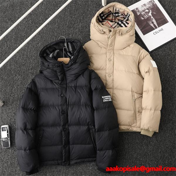 2025秋冬 ブラック／カーキ 検索急増 立体暖か BURBERRY バーバリー コピー ダウンジャケット