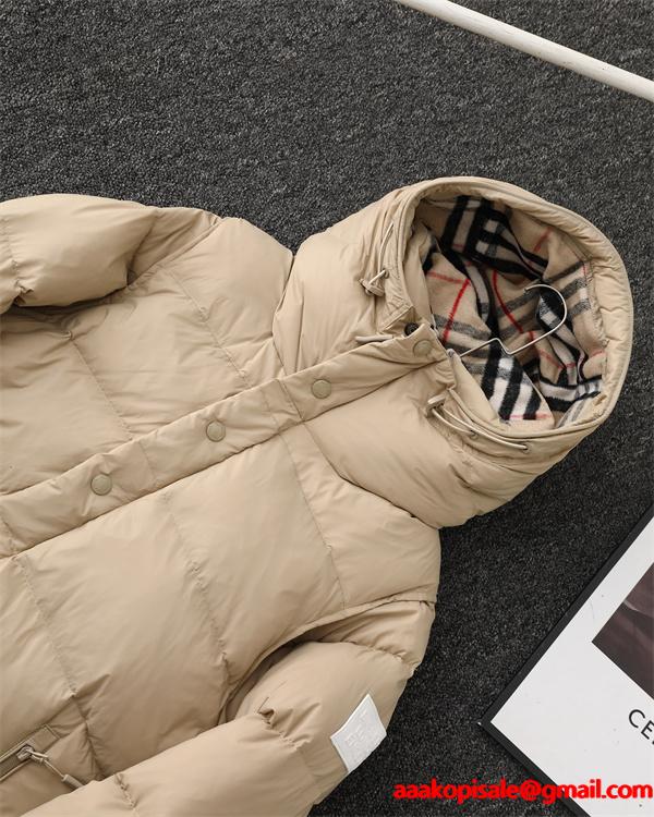 2025秋冬 ブラック／カーキ 検索急増 立体暖か BURBERRY バーバリー コピー ダウンジャケット