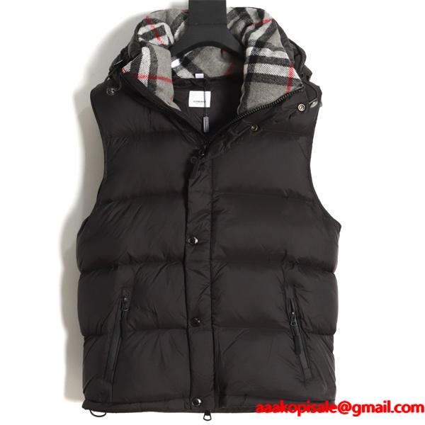 カーキ 人気定番 軽暖ふっくら ダウンベスト BURBERRY バーバリー スーパーコピー ダウンジャケット