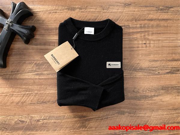  2025秋冬 ブラック BURBERRY バーバリー コピー 話題急増 すっきり上質 ニットセーター
