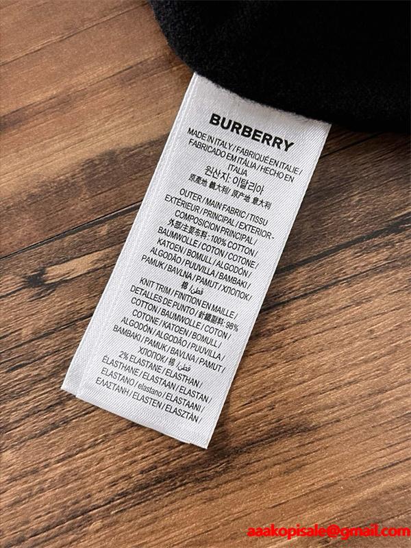 BURBERRY バーバリー コピー ブラック トレンド継続 TBロゴ シンプルニット セーター