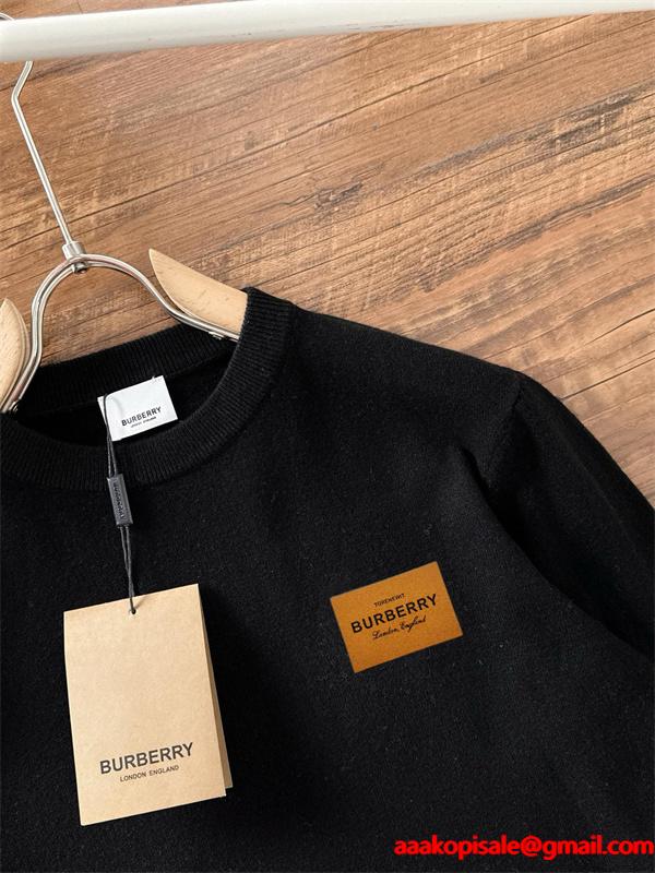 BURBERRY バーバリー コピー 秋冬 ブラック 新着注目 落ち着き 大人モードニット セーター