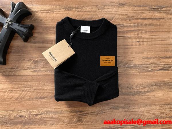 BURBERRY バーバリー コピー 秋冬 ブラック 新着注目 落ち着き 大人モードニット セーター