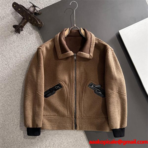 BURBERRY バーバリー コピー 本格派 ボアフリース ブルゾン ジャケット 冬用アウター 