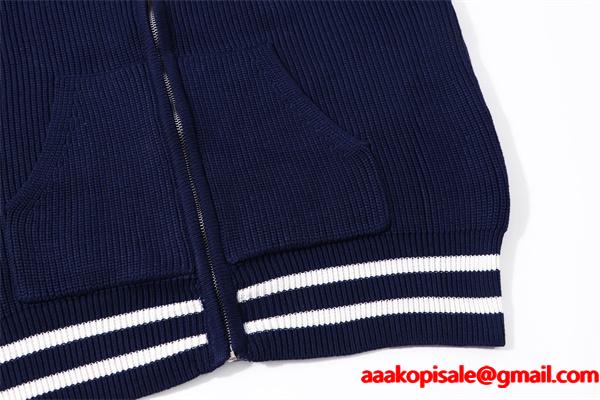 トレンド感溢れる カレッジ ニット ジップパーカー 人気 CELINE セリーヌ 偽物