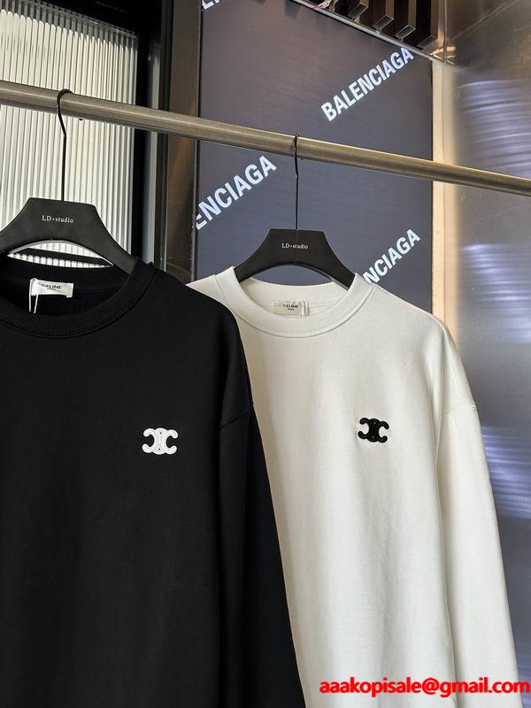 2025-2026トレンド☆CELINE セリーヌ スウェットコピー刺繡ロゴデザインシンプルデザイン