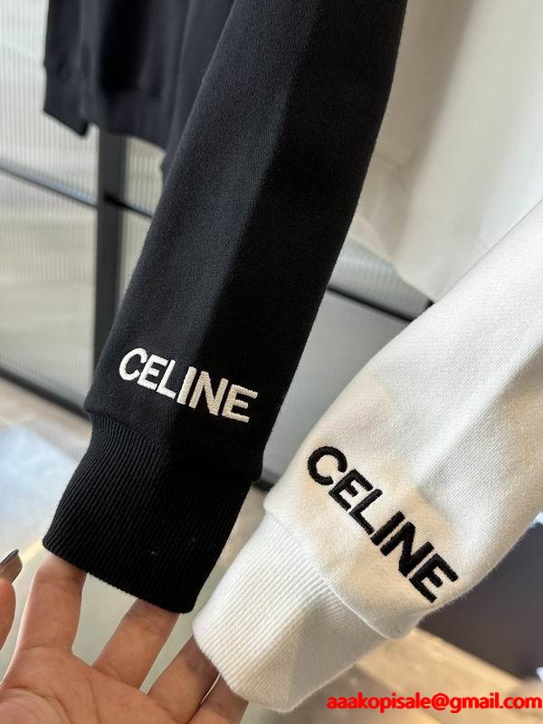 2025-2026トレンド☆CELINE セリーヌ スウェットコピー刺繡ロゴデザインシンプルデザイン