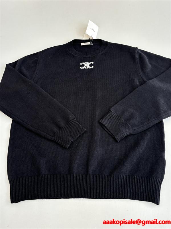  洗練された印象 CELINE セリーヌ コピー クルーネックニット  セーター 上質 エレガント