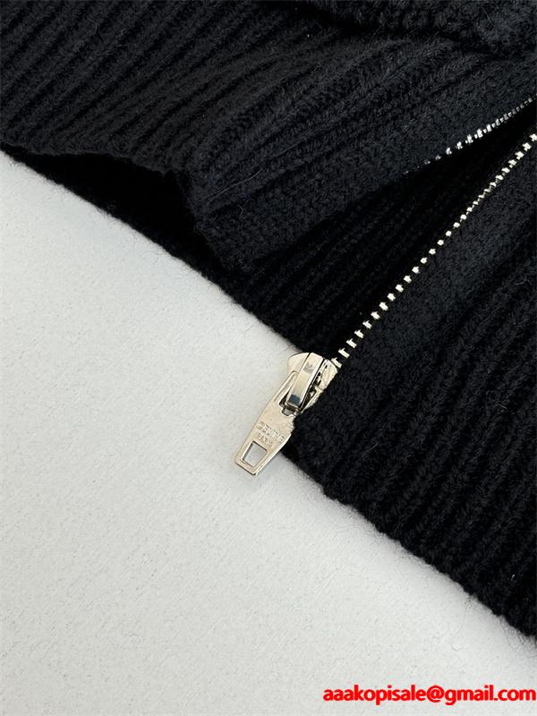 秋冬 ブラック 注目必至 エレガント暖感 CELINE セリーヌ コピー ジップパーカー