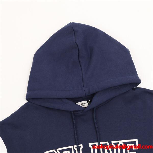 CELINE セリーヌ コピー 2025秋冬 ネイビー 話題必至 カジュアル端正 パーカー