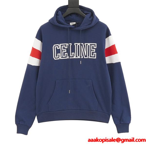 CELINE セリーヌ コピー 2025秋冬 ネイビー 話題必至 カジュアル端正 パーカー